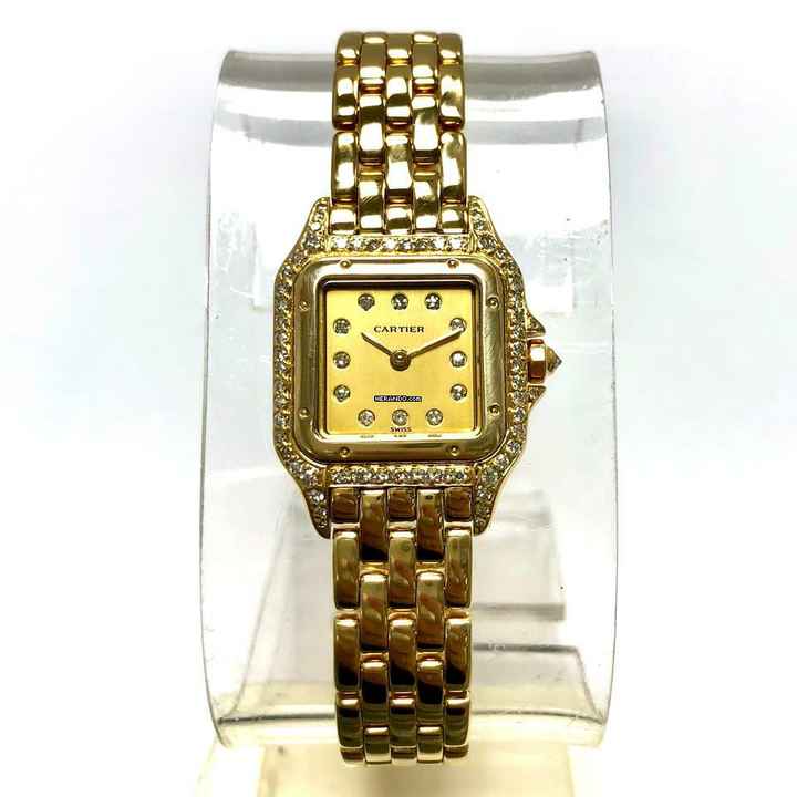 Cartier Panthère 23mm Quartz 18K Yellow Gold Factory DIAMOND Dial Watch </h1> 