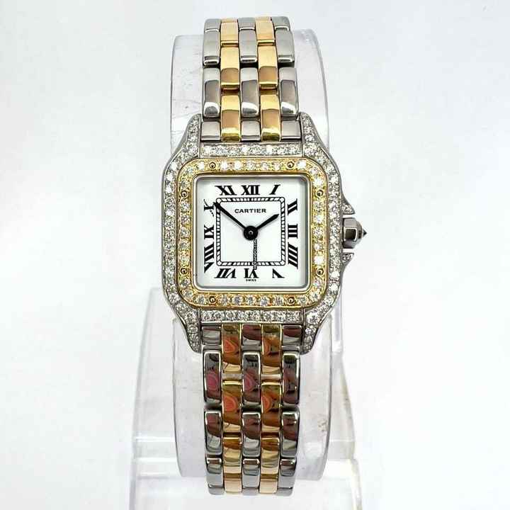  Cartier Panthère 23mm Quartz 2 Row Gold 0.90TCW DIAMOND Watch </h1> 