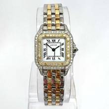 Thumbnail von Cartier Panthère 23mm Quartz 2 Row Gold 0.90TCW DIAMOND Watch </h1>