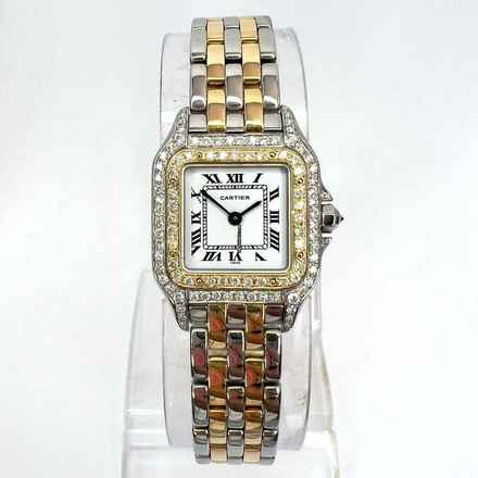  Cartier Panthère 23mm Quartz 2 Row Gold 0.90TCW DIAMOND Watch </h1> 