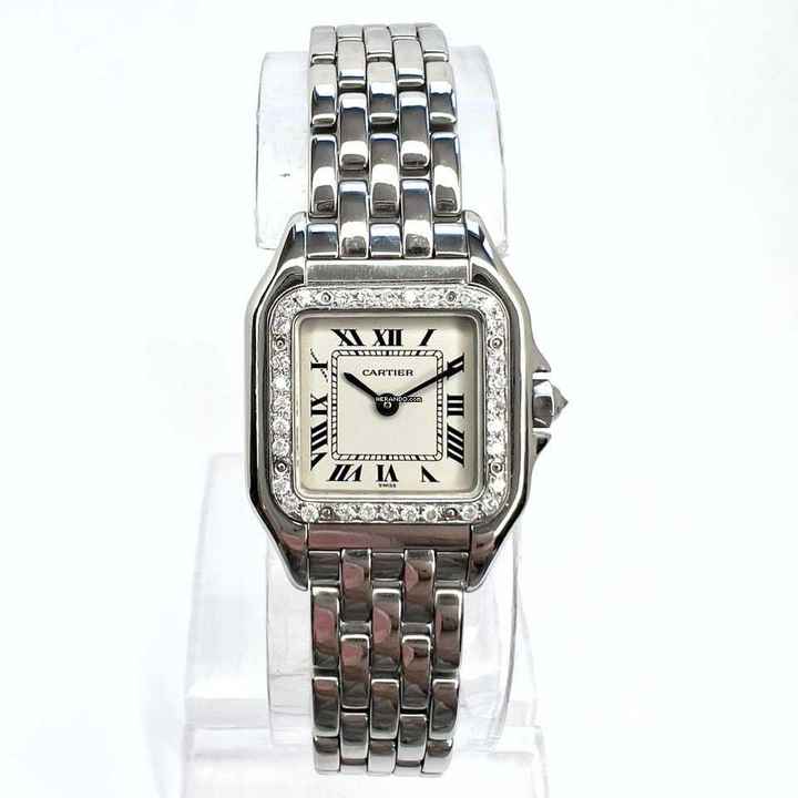  Cartier Panthère 23mm Quartz Steel 0.37TCW DIAMOND Watch </h1> 