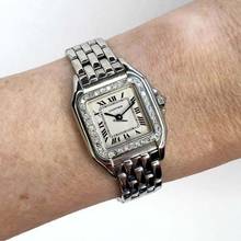 Thumbnail von Cartier Panthère 23mm Quartz Steel 0.37TCW DIAMOND Watch </h1>