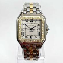 Thumbnail von Cartier Panthère Quartz Jumbo 29mm 1 Row Gold 0.56TCW DIAMOND Watch </h1>