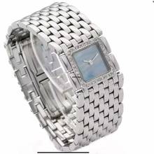 Thumbnail von Cartier Panthère RUBAN Quartz Steel 0.27TCW Diamond Watch Blue MOP Dial </h1>