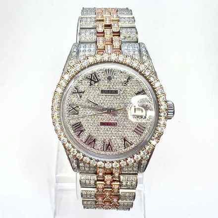  Rolex Datejust Oyster Perpetual DATEJUST Automatic 36mm 2 Tone Full Diamond Watch </h1> 