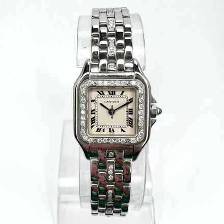  Cartier Panthère Quartz 23mm Steel 0.55TCW Diamond Watch </h1> 