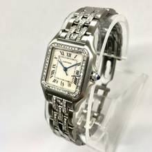 Thumbnail von Cartier Panthère Quartz 27mm Steel ~1.5TCW Diamond Watch </h1>