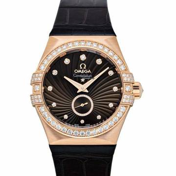  Omega Constellation Ladies 123.58.35.20.63.001 - Constellation Automatic Brown Dial 18kt Rose Gold Ladies Watch </h1> 