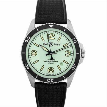  Bell & Ross BR V2 BRV292-LUM-ST/SRB - Vintage Automatic Green Dial Stainless Steel Men's Watch </h1> 