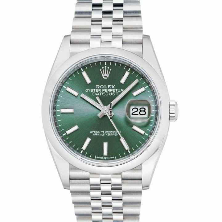  Rolex Datejust 36 126200-0023 - Datejust Automatic Green Dial Stainless Steel Ladies Watch </h1> 
