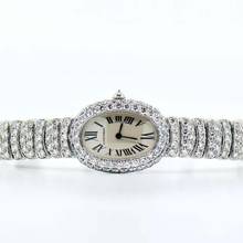 Thumbnail von Cartier Baignoire 23mm Quartz 18K WG ~6TCW Diamond Watch </h1>