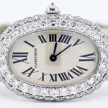 Thumbnail von Cartier Baignoire 23mm Quartz 18K WG ~6TCW Diamond Watch </h1>
