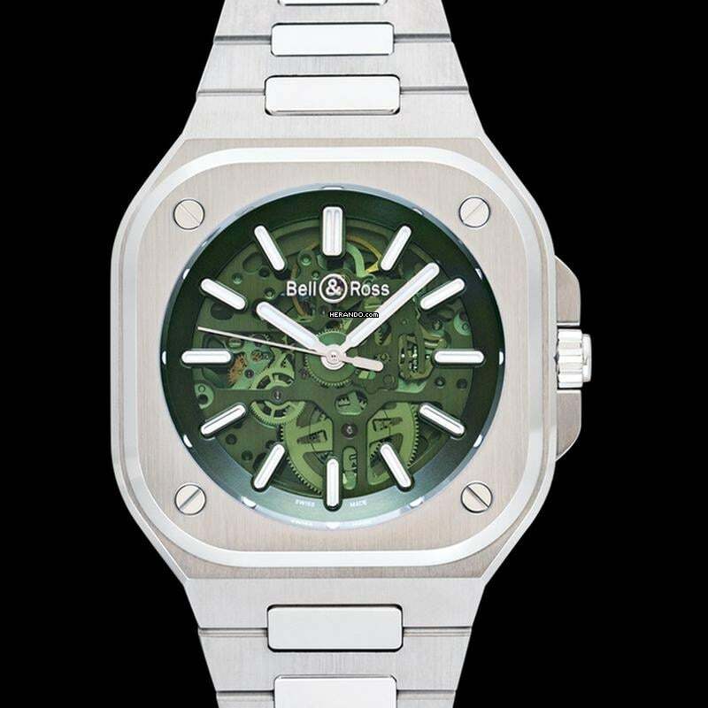 Thumbnail von Bell & Ross BR 05 BR05A-GN-SKST/SST - Instruments Automatic Green Dial Stainless Steel Men's Watch </h1>