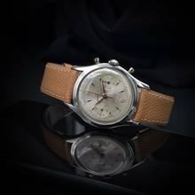 Thumbnail von Wyler Vetta chronograph 281-107 Valjoux 23 Silver dial 1960’s </h1>