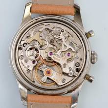 Thumbnail von Wyler Vetta chronograph 281-107 Valjoux 23 Silver dial 1960’s </h1>