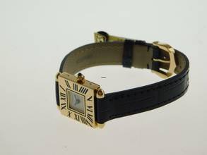 Thumbnail von Cartier Quadrant SM massiv 18 Karat Gelbgold mit frischem Cartier Service Original Band und Schlie </h1>