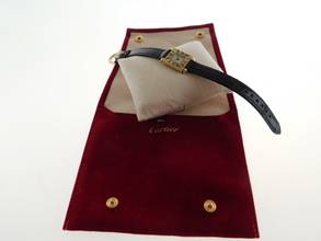 Thumbnail von Cartier Quadrant SM massiv 18 Karat Gelbgold mit frischem Cartier Service Original Band und Schlie </h1>