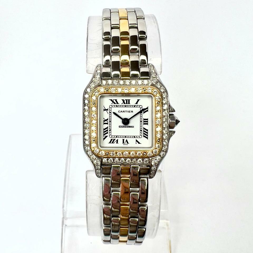  Cartier Panthère 23mm 1 Row Gold 0.95TCW DIAMOND Watch </h1> 