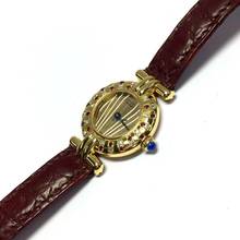 Thumbnail von Cartier Vermeil COLISEE Quartz 24mm GoldPlated DIAMONDS & RED RUBIES  Watch </h1>