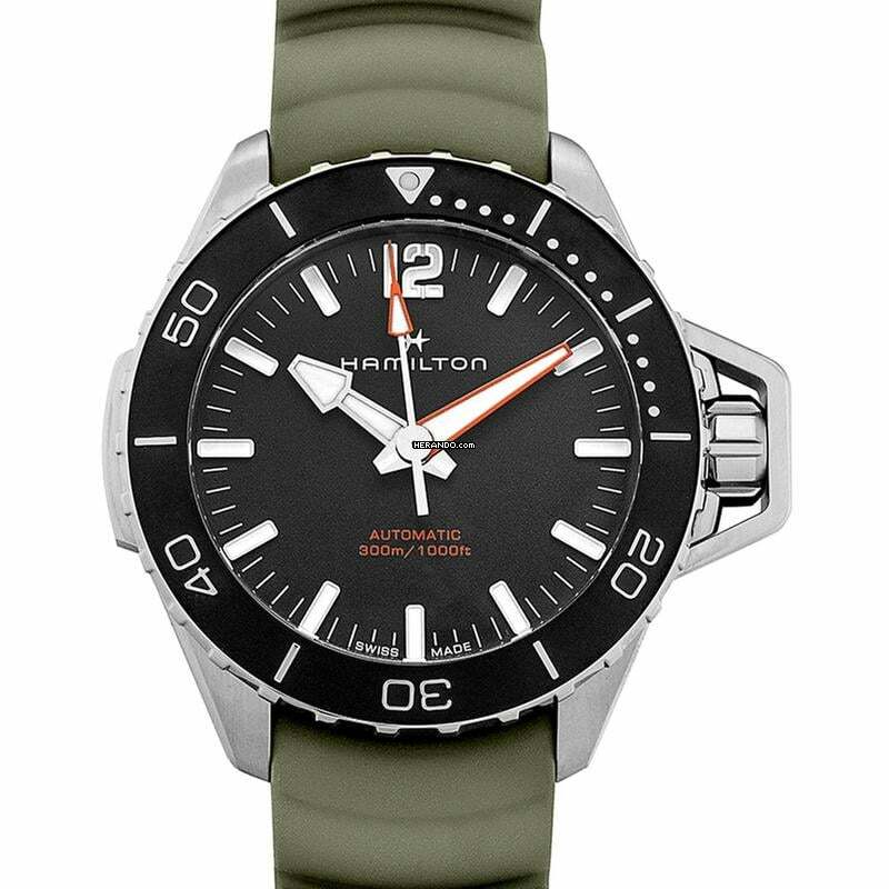 Hamilton H77825331 - Khaki Navy Automatic Black Dial Stainless Steel Men's Watch </h1>