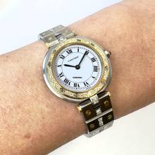 Thumbnail von Cartier Santos Ronde 27mm 2 Tone 0.55TCW DIAMOND Watch  </h1>