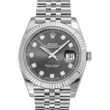 Thumbnail von Rolex Datejust 41 126334 - Datejust Rhodium Diamond Dial Automatic Men's Watch </h1>
