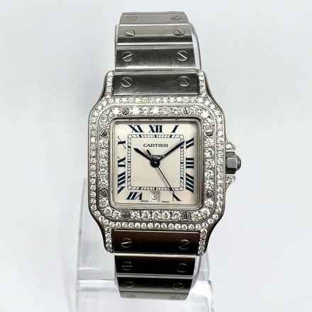  Cartier Santos Galbée 29mm Quartz Steel 1.57TCW Diamond Watch NEW MODEL </h1> 