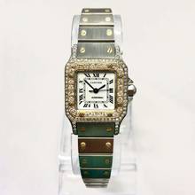 Thumbnail von Cartier Santos Galbée 24mm Automatic 2 Tone 1.09TCW Diamond Watch </h1>