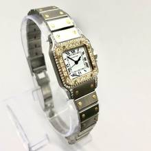Thumbnail von Cartier Santos Galbée 24mm Automatic 2 Tone 1.09TCW Diamond Watch </h1>