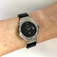 Thumbnail von Hublot MDM 1390 Quartz Steel 28mm Watch 0.48TCW DIAMONDS </h1>