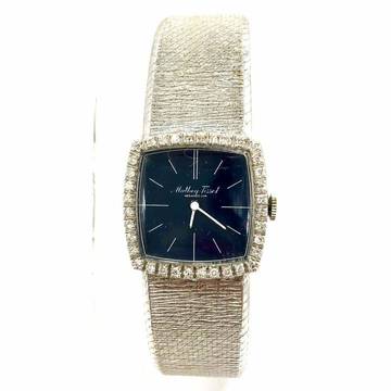  Mathew Tissot Hand-Winding 14K White Gold Watch FACTORY DIAMONDS </h1> 
