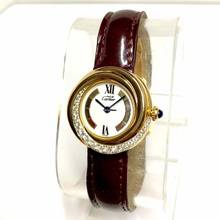 Thumbnail von Cartier VERMEIL 27mm Quartz GP 0.46TCW DIAMOND Watch </h1>