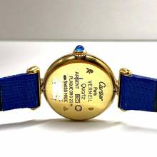 Thumbnail von Cartier COLISÈE 24mm GP Silver DIAMONDS & Blue SAPPHIRES Watch </h1>