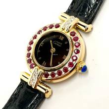 Thumbnail von Cartier COLISÈE Quartz 24mm GoldPlated Silver Watch DIAMONDS & RED RUBIES  </h1>