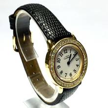 Thumbnail von Cartier RONDE 27mm Gold Plated Silver ~1TCW Diamond Watch </h1>