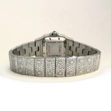 Thumbnail von Cartier Santos Galbée 24mm Automatic Steel Diamond Watch ~8TCW NEW MODEL </h1>