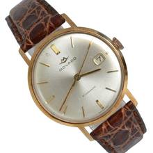 Thumbnail von Movado Kingmatic Sub-Sea Kingmatic Date silver dial yellow gold 14KT 1960’s </h1>