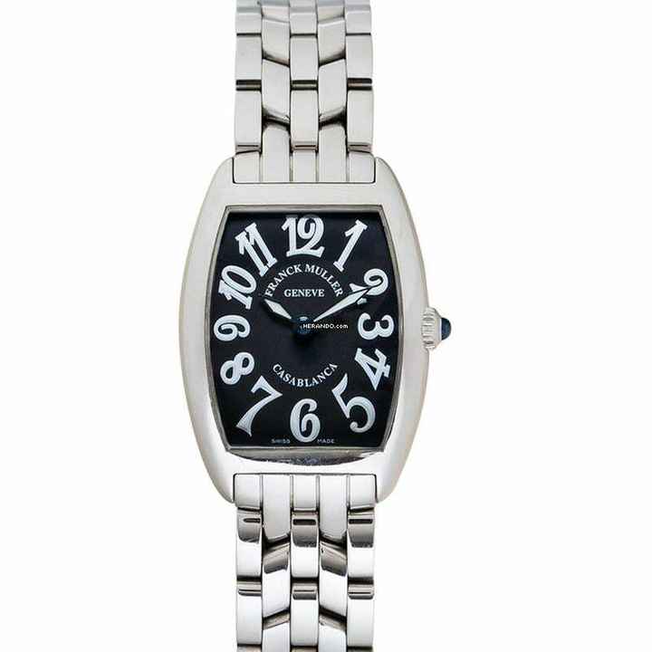  Franck Muller Casablanca 1752QZ - Casablanca 1752QZ SS BLACK Ø25mm </h1> 