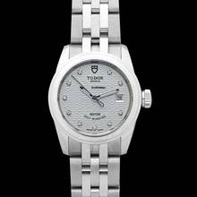 Thumbnail von Tudor Glamour Date 51000-0004 - Glamour Date 26 Stainless Steel Jacquard Silver-Diamond Bracelet Unisex Watch </h1>