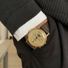 Thumbnail von Mathey-Tissot by Tiffany & Co chronograph Day-Date Moonphase yellow gold 18KT 1960’s </h1>