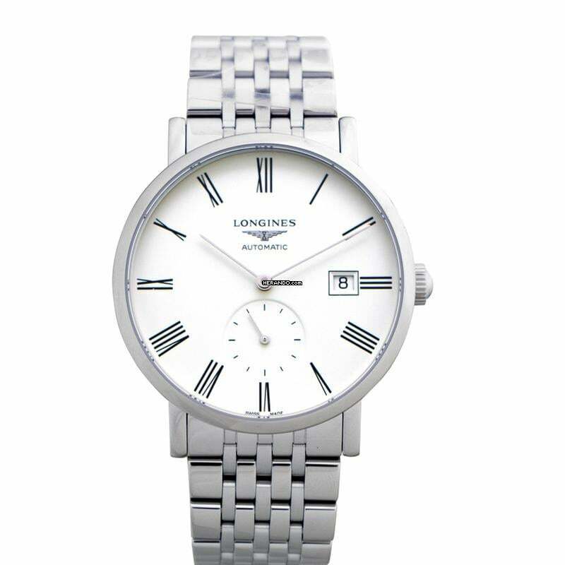  Longines Elegant L48124116 - The Longines Elegant Collection Automatic White Dial Stainless Steel Men's Wat </h1> 