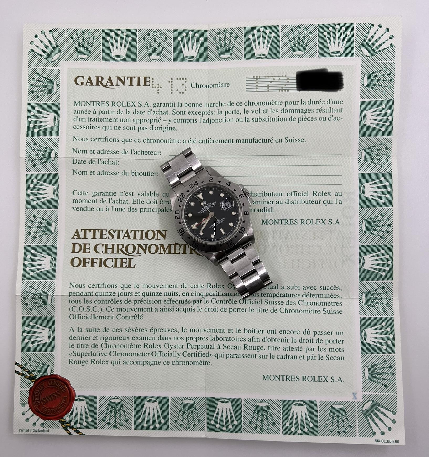 Thumbnail von Rolex Explorer II 16570 Black dial T series box and papers.