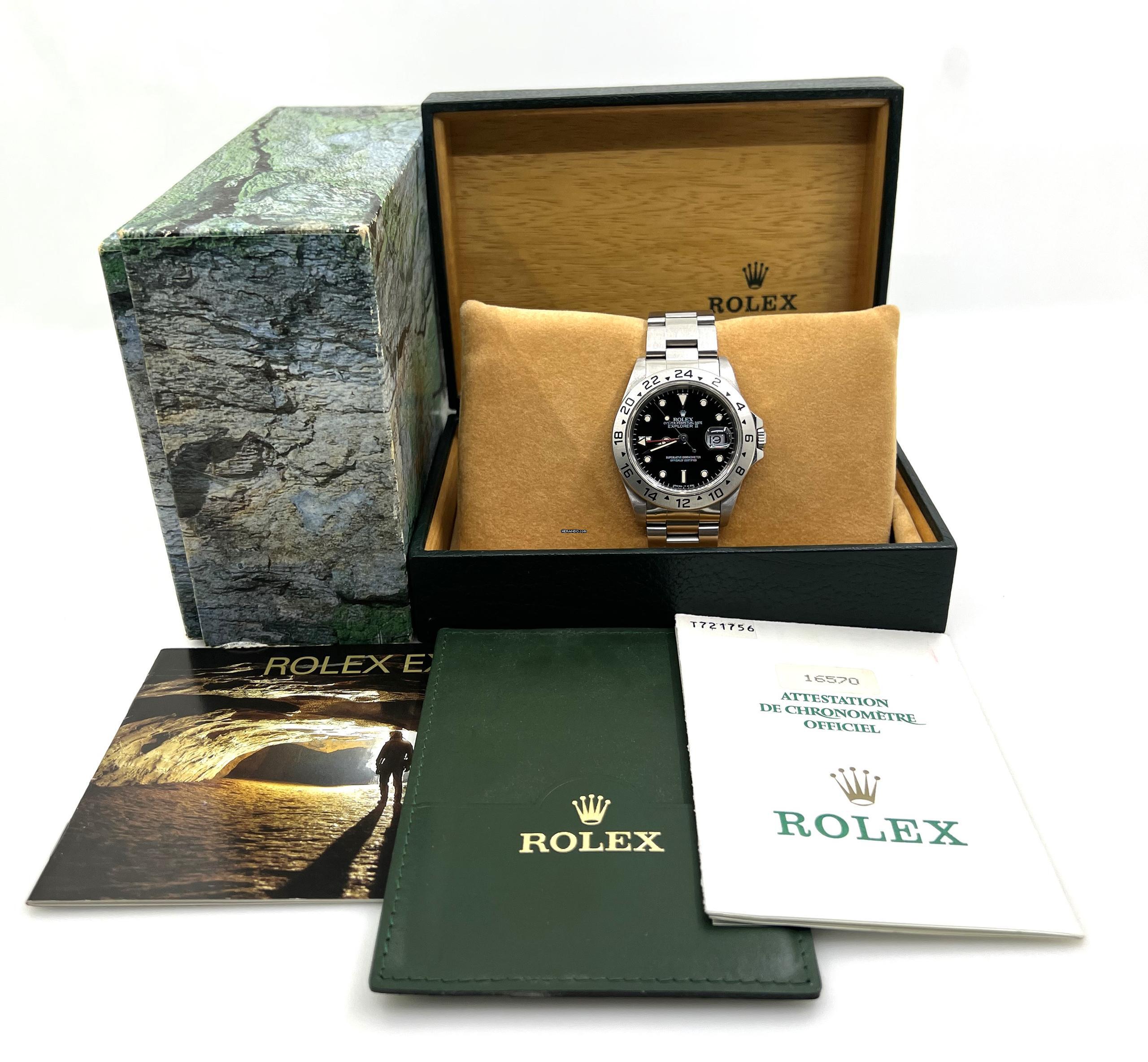 Thumbnail von Rolex Explorer II 16570 Black dial T series box and papers.