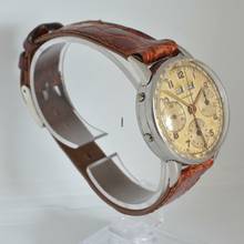 Thumbnail von Marvin Chronograph Dato Compax Tropical dial Valjoux 72C 1950’s </h1>
