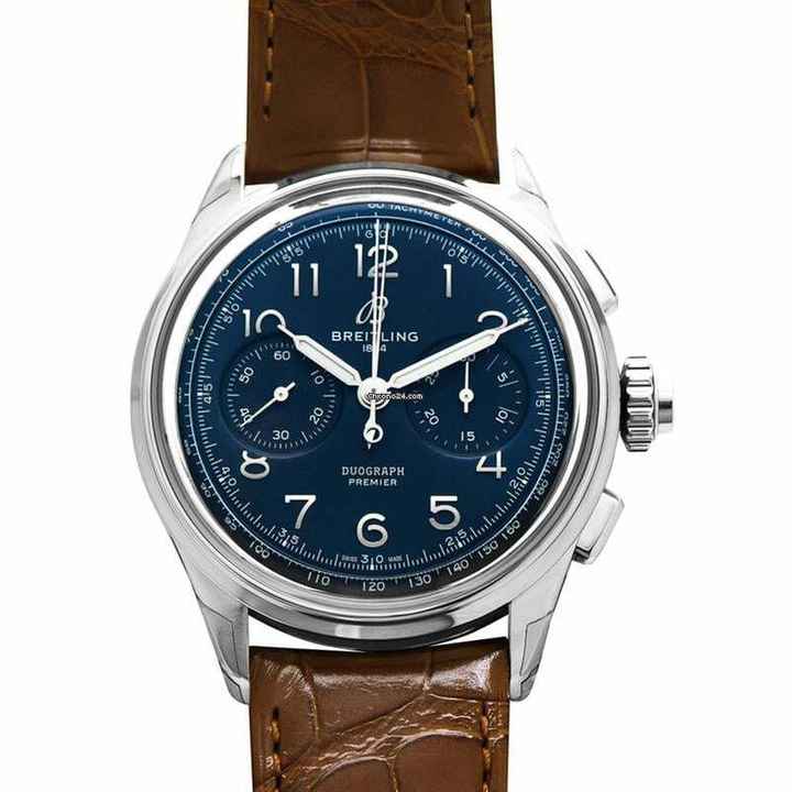  Breitling AB1510171C1P1 - Premier Manual-winding Blue Dial Stainless Steel Men's Watch </h1> 