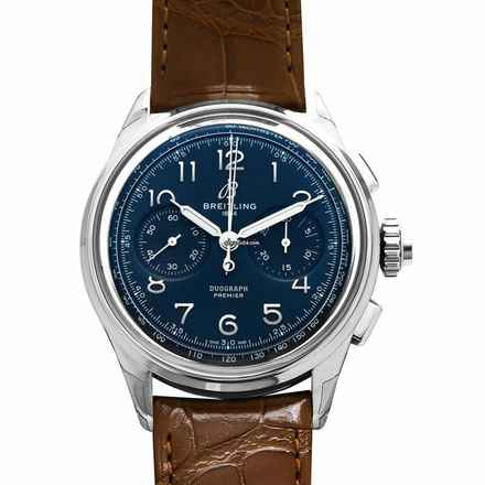  Breitling AB1510171C1P1 - Premier Manual-winding Blue Dial Stainless Steel Men's Watch </h1> 
