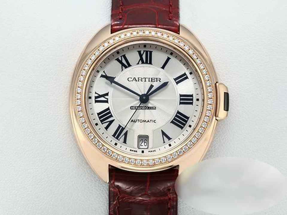  Cartier Clé de Cartier 35mm Rosegold 750 Diamanten 2015 Leder Damen 18kt Rose Gold </h1> 