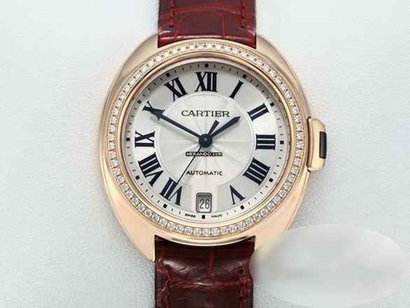  Cartier Clé de Cartier 35mm Rosegold 750 Diamanten 2015 Leder Damen 18kt Rose Gold </h1> 