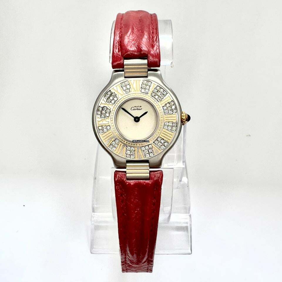  Cartier 21 Must de Cartier Quartz 28mm 0.41TCW Diamond Watch </h1> 