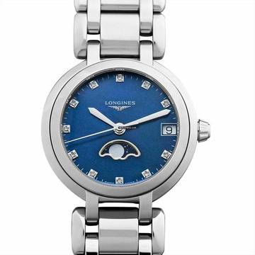  Longines PrimaLuna L81154986 - Longines PrimaLuna Quartz Blue Dial Stainless Steel Ladies Watch </h1> 